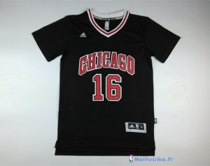 Maillot NBA Pas Cher Chicago Bulls Pau Gasol 16 Noir MC