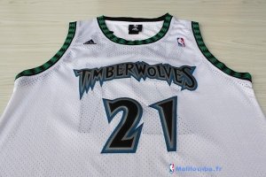 Maillot NBA Pas Cher Minnesota Timberwolves Kevin Garnett 21 Retro Blanc