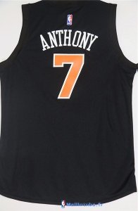 Maillot NBA Pas Cher New York Knicks Carmelo Anthony 7 Noir Orange