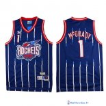 Maillot NBA Pas Cher Houston Rockets Tracy McGrady 1 Retro Bleu