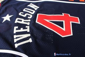 Maillot NBA Pas Cher USA 2004 Iverson 4 Noir