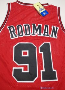 Maillot NBA Pas Cher Chicago Bulls Dennis Rodman 91 Rouge