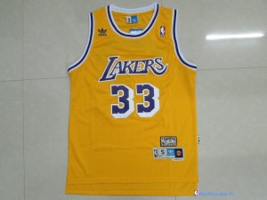 Maillot NBA Pas Cher Los Angeles Lakers Kareem Abdul Jabbar 33 Jaune