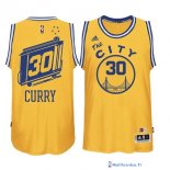 Maillot NBA Pas Cher Golden State Warriors Stephen Curry 30 Jaune