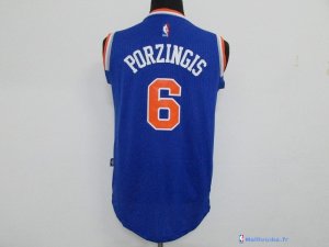 Maillot NBA Pas Cher New York Knicks Junior Kristaps Porzingis 6 Bleu