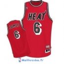 Maillot NBA Pas Cher Miami Heat LeBron James 6 Retro Rouge