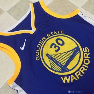 Maillot NBA Pas Cher Golden State Warriors Stephen Curry 30 Bleu Icon 2017/18