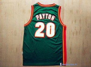 Maillot NBA Pas Cher Seattle Supersonics Gary Payton 20 Retro Vert