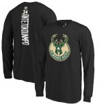 Milwaukee Bucks Giannis Antetokounmpo Fanatics Branded Black Team Backer Name & Number Long Sleeve T-Shirt
