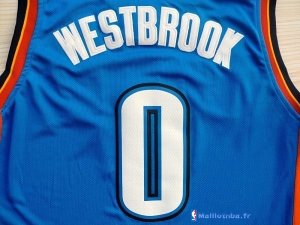 Maillot NBA Pas Cher Oklahoma City Thunder Russell Westbrook 0 Bleu