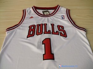 Maillot NBA Pas Cher Chicago Bulls Derrick Rose 1 Blanc