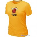 T-Shirt NBA Pas Cher Femme Miami Heat Jaune