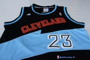 Maillot NBA Pas Cher Cleveland Cavaliers LeBron James 23 Retro Dentelle Noir