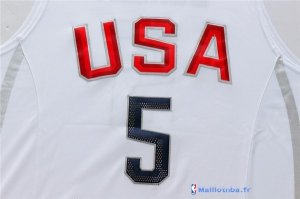 Maillot NBA Pas Cher USA 2016 Durant 5 Blanc