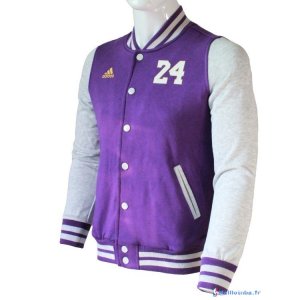 Survetement En Laine NBA Los Angeles Lakers Kobe Bryant 24 Pourpre