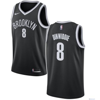 Maillot NBA Pas Cher Brooklyn Nets Spencer Dinwiddie 8 Noir Icon 2017/18