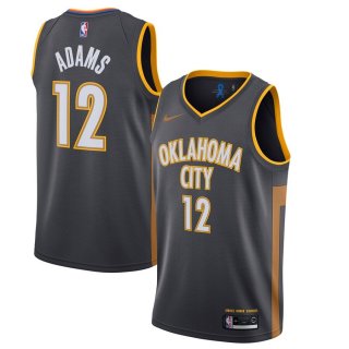 Nike Steven Adams Charcoal Oklahoma City Thunder 2019/20 Finished Swingman Jersey – City Edition