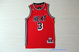 Maillot NBA Pas Cher Miami Heat Dwyane Wade 3 Retro Rouge