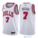 Maillot NBA Pas Cher Chicago Bulls Justin Holiday 7 Blanc Association 2017/18