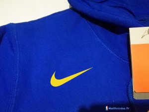 Sweat Capuche NBA Golden State Warriors Nike Bleu1