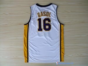 Maillot NBA Pas Cher Los Angeles Lakers Pau Gasol 16 Blanc