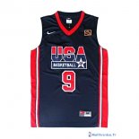 Maillot NBA Pas Cher USA 1992 Jordan 9 Noir