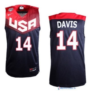 Maillot NBA Pas Cher USA 2014 Davis 14 Noir