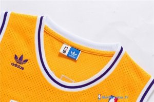 Maillot NBA Pas Cher Los Angeles Lakers Jerry West 44 Jaune