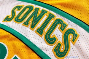 Maillot NBA Pas Cher Seattle Supersonics Ray Allen 34 Jaune