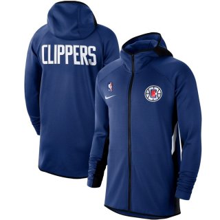 LA Clippers Nike Royal Authentic Showtime Therma Flex Performance Full-Zip Hoodie