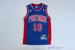 Maillot NBA Pas Cher Detroit Pistons Dennis Rodman 10 Bleu