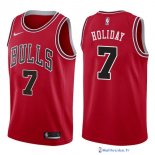 Maillot NBA Pas Cher Chicago Bulls Justin Holiday 7 Rouge Icon 2017/18