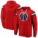 Washington Wizards Fanatics Branded Red True Classic Vintage Retro Stripe Fleece Pullover Hoodie