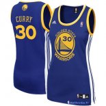 Maillot NBA Pas Cher Golden State Warriors Femme Stephen Curry 30 Bleu