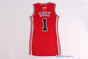 Maillot NBA Pas Cher Chicago Bulls Femme Derrick Rose 1 Rouge