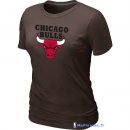 T-Shirt NBA Pas Cher Femme Chicago Bulls Brun