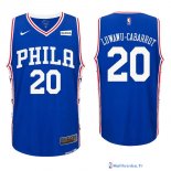 Maillot NBA Pas Cher Philadelphia Sixers Markelle Fultz 20 Bleu 2017/18