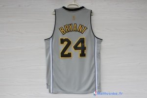 Maillot NBA Pas Cher Los Angeles Lakers Kobe Bryant 24 Gris Jaune