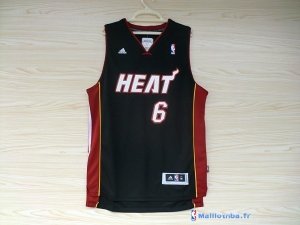 Maillot NBA Pas Cher Miami Heat LeBron James 6 Heat Noir