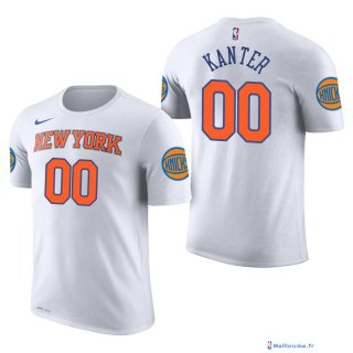 Maillot Manche Courte New York Knicks Enes Kanter 0 Blanc 2017/18