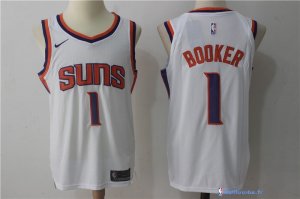 Maillot NBA Pas Cher Phoenix Suns Devin Booker 1 Blanc Association 2017/18