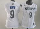 Maillot NBA Pas Cher Minnesota Timberwolves Femme Ricky Rubio 9 Blanc