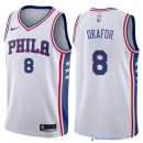 Maillot NBA Pas Cher Philadelphia Sixers Jahlil Okafor 8 Blanc Association 2017/18