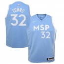 Minnesota Timberwolves Karl-Anthony Towns Nike Blue Swingman Jersey Jersey – City Edition