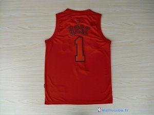 Maillot NBA Pas Cher Noël Chicago Bulls Rouge Rose 1