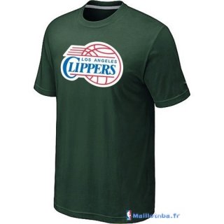 T-Shirt NBA Pas Cher Los Angeles Clippers Vert Sombre