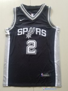 Maillot NBA Pas Cher San Antonio Spurs Junior Kawhi Leonard 2 Noir Icon 2017/18