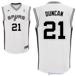 Maillot NBA Pas Cher San Antonio Spurs Tim Duncan 21 Blanc