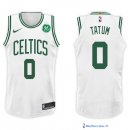 Maillot NBA Pas Cher Boston Celtics Jayson Tatum 0 Blanc 2017/18