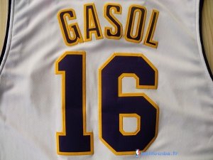 Maillot NBA Pas Cher Los Angeles Lakers Pau Gasol 16 Blanc